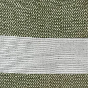 2' X 4' Green And White Hand Woven Area Rug