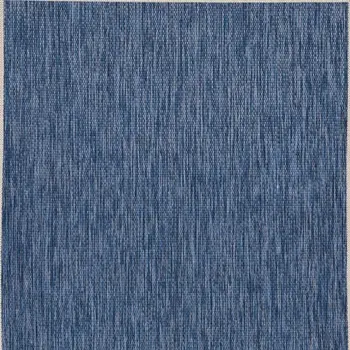 5' X 7' Blue and Natural Nautical Anchor Indoor Outdoor Area Rug
