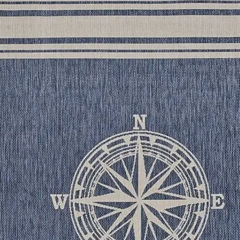 3' X 5' Blue And Gray Indoor Outdoor Area Rug