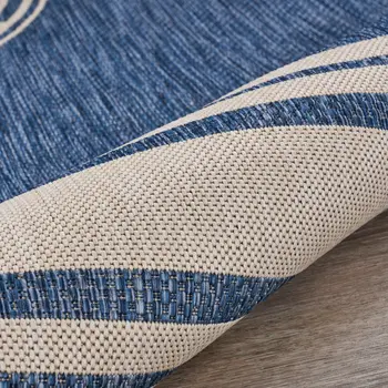 3' X 5' Blue And Gray Indoor Outdoor Area Rug