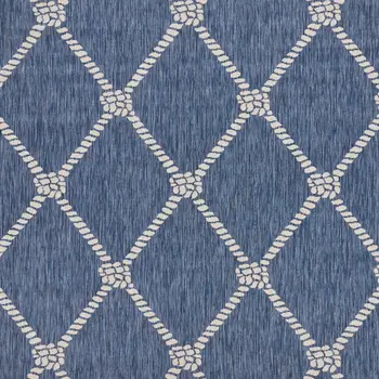 3' X 5' Blue And Gray Indoor Outdoor Area Rug