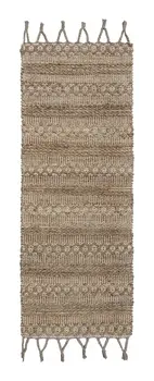 3' x 4' Tan Bohemian Tasseled Area Rug