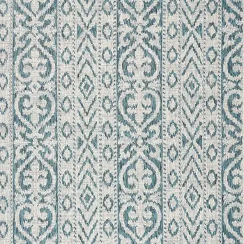 8' X 10' Blue And White Indoor Outdoor Area Rug
