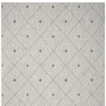 5' X 8' Blue And Gray Indoor Outdoor Area Rug