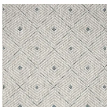 5' X 8' Blue And Gray Indoor Outdoor Area Rug