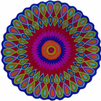 5' Pink Wool Hand Tufted Round Rug