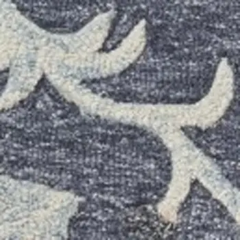 5' X 7' Blue And Gray Wool Hand Tufted Area Rug