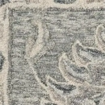 7' X 9' Gray Wool Hand Tufted Area Rug