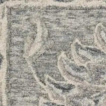 7' X 9' Gray Wool Hand Tufted Area Rug