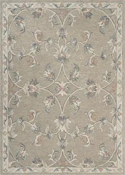 7' X 9' Gray Wool Hand Tufted Area Rug