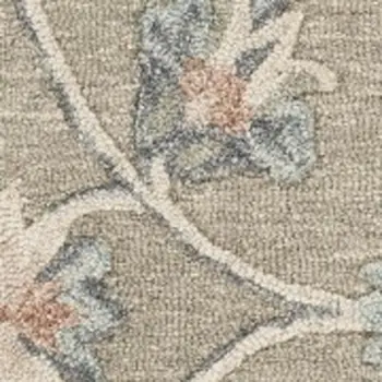 7' X 9' Gray Wool Hand Tufted Area Rug