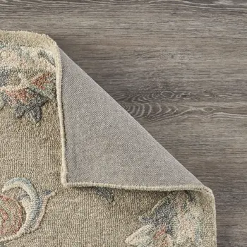7' X 9' Gray Wool Hand Tufted Area Rug