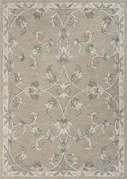 7' X 9' Gray Wool Hand Tufted Area Rug