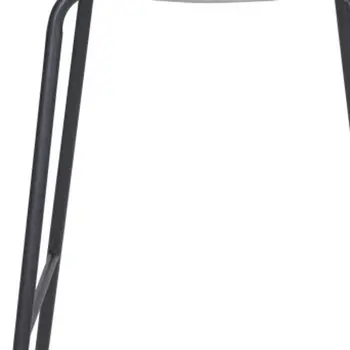 31" White And Black Steel Low Back Bar Height Bar Chair