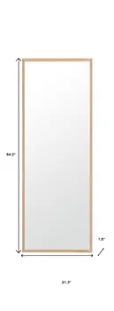 Wooden Full Length Mirror Floor Mirror with Stand