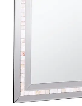 36" Silver Glass Framed Accent Mirror