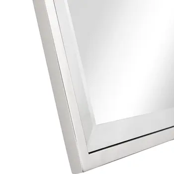 32" Silver Square Metal Framed Accent Mirror
