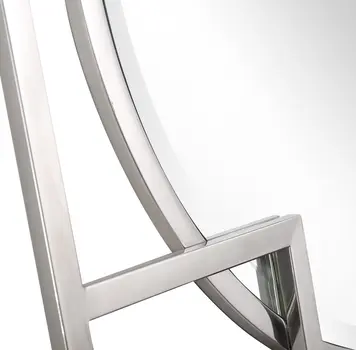 33" Silver Square Metal Framed Accent Mirror