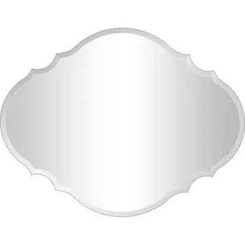 31" Silver Novelty Glass Framed Accent Mirror