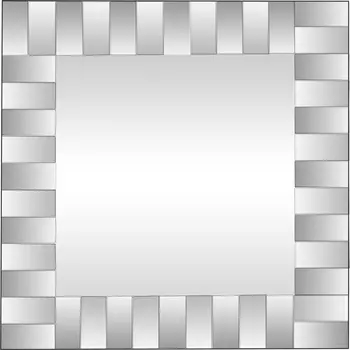 28" Clear Square Glass Framed Accent Mirror