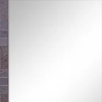 35" Gray Glass Framed Accent Mirror