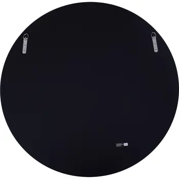 30" Gray Round Glass Framed Accent Mirror