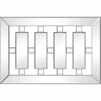 24" Clear Glass Framed Accent Mirror