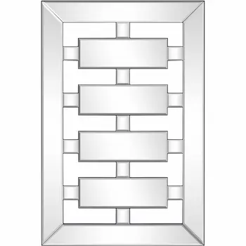24" Clear Glass Framed Accent Mirror