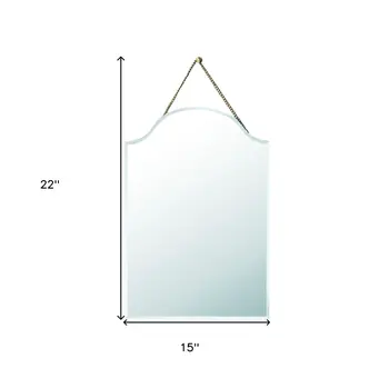 22" Gold Irregular Unframed Accent Mirror