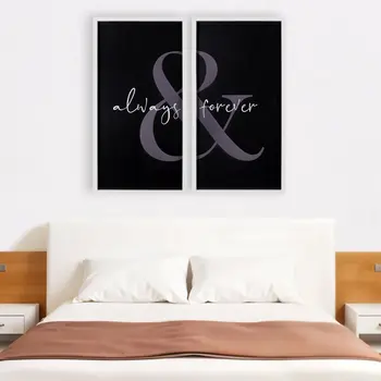 Two Piece Always and Forever Wall Art
