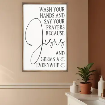 Jesus and Germs Are Everywhere Framed Wall Art