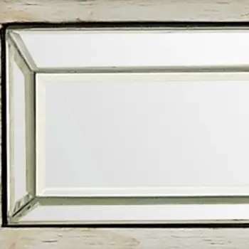 48" Silver Mirrored Glass Console Table