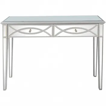 Silver Glass Mirror Console Table