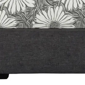 Gray Upholstered Queen Bed Frame
