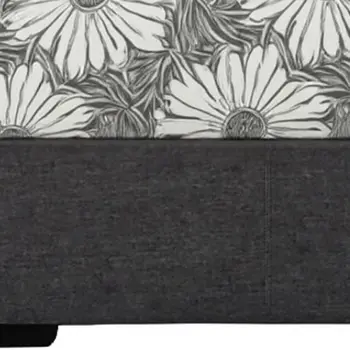 Gray Upholstered King Bed Frame