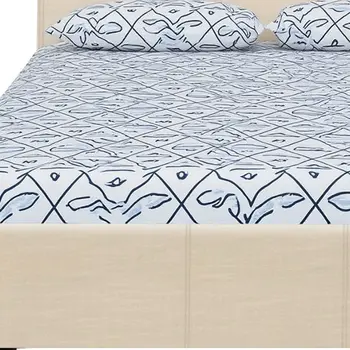 Beige Faux Leather Twin Bed Frame