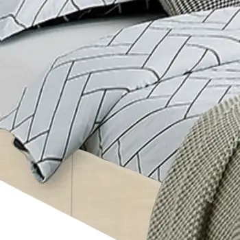 Beige Faux Leather Twin Bed Frame