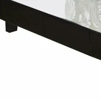 Black Faux Leather King Bed Frame