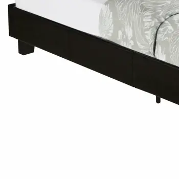Black Faux Leather King Bed Frame