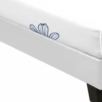 White Faux Leather King Bed Frame