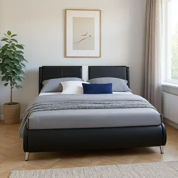 Black Platform King Bed