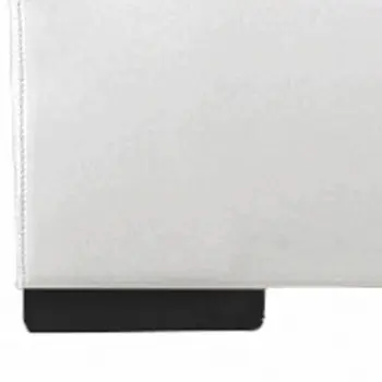 White Faux Leather Queen Bed Frame