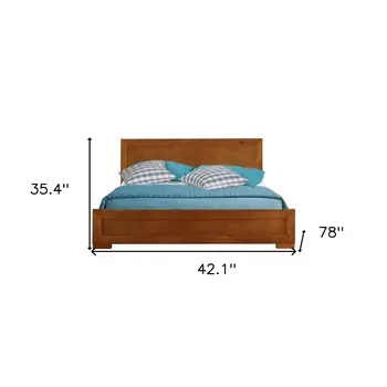 Brown Wood Twin Bed Frame