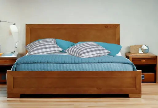 Brown Wood Twin Bed Frame