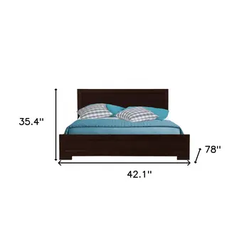 Espresso Wood Twin Platform Bed