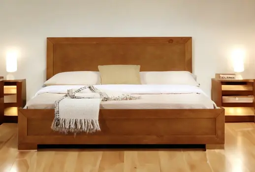 Brown Wood Twin Bed Frame