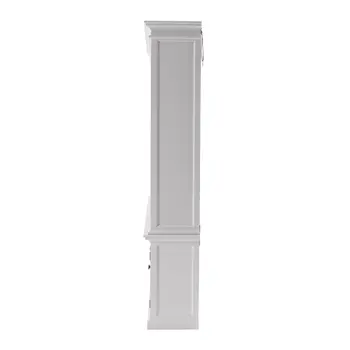 71" White Solid Wood Frame Dining Hutch With Multiple Shelves And Three Drawers