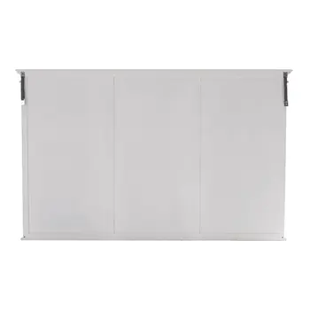 71" White Solid Wood Frame Dining Hutch With Multiple Shelves And Three Drawers