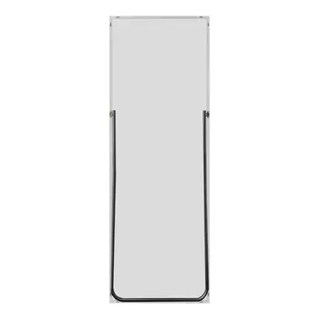 64" Silver Metal Freestanding and Wall Mount Accent Mirror