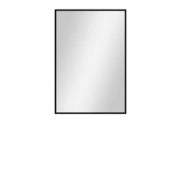 38" Black Plastic Framed Accent Mirror